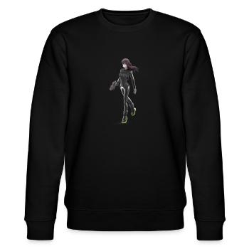 Eveline Cyber Punk Rock Gothic T-Shirt - Stanley/Stella Unisex Bio-Sweatshirt CHANGER  - Schwarz - Vorne - Nik (191cm) & Marisol (170cm)