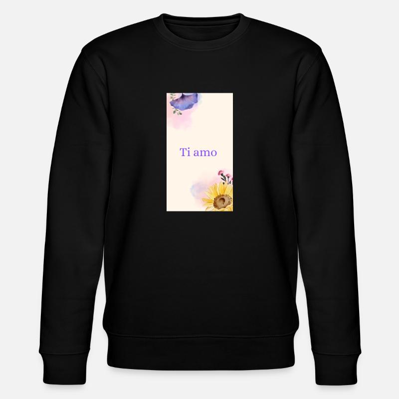 Je t’aime violet - Sweat bio CHANGER Stanley/Stella Unisexe - noir