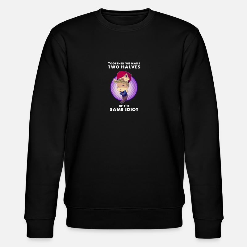 Der gleiche Idiot - Stanley/Stella Unisex Bio-Sweatshirt CHANGER  - Schwarz