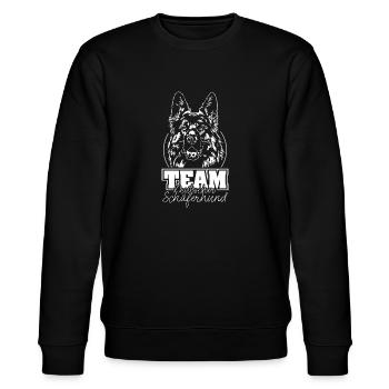 TEAM Deutscher Schäferhund IGP Hundesport Wilsigns - Stanley/Stella Unisex Bio-Sweatshirt CHANGER  - Schwarz - Vorne - Nik (191cm) & Marisol (170cm)