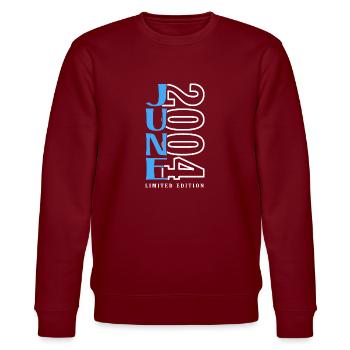 Juni 2004 - Stanley/Stella Unisex Bio-Sweatshirt CHANGER  - Burgunderrot - Vorne - Nik (191cm) & Marisol (170cm)