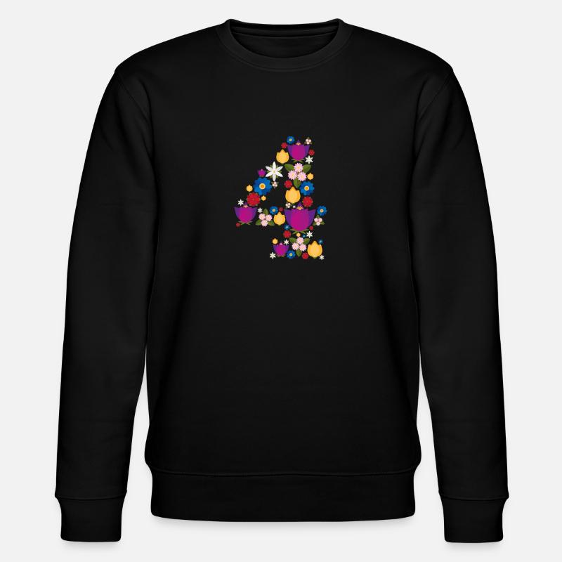 Flowers 4 - Stanley/Stella Unisex Bio-Sweatshirt CHANGER  - Schwarz