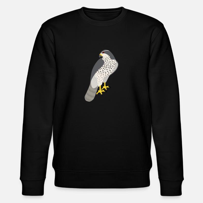 Hawk Goshawk Accipiter Gentilis - Stanley/Stella CHANGER Unisex Organic Sweatshirt - black