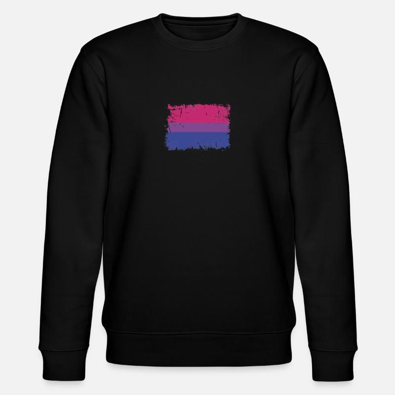 Bisexual Pride Flag - Stanley/Stella Unisex Bio-Sweatshirt CHANGER  - Schwarz
