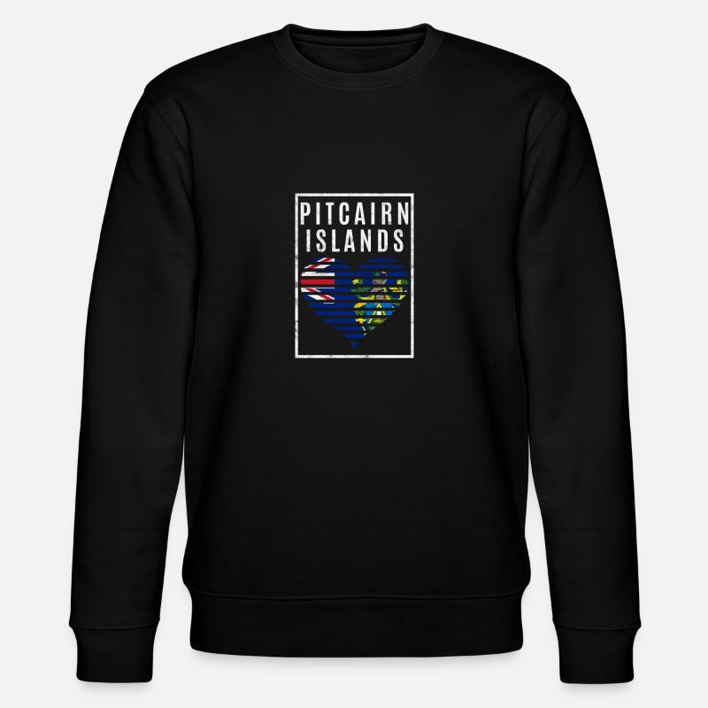 Pitcairn Islands - Stanley/Stella CHANGER Unisex Organic Sweatshirt - black