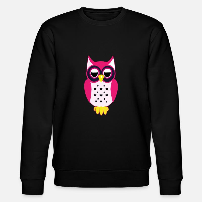 Eule - Stanley/Stella Unisex Bio-Sweatshirt CHANGER  - Schwarz