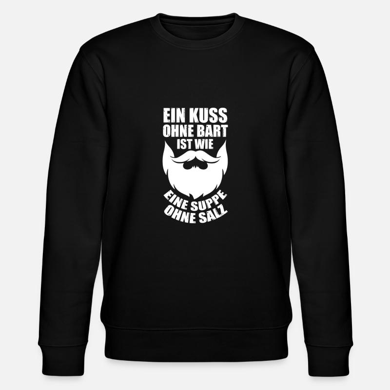 Bärtig Bartträger Schnurrbart Bart - Stanley/Stella Unisex Bio-Sweatshirt CHANGER  - Schwarz