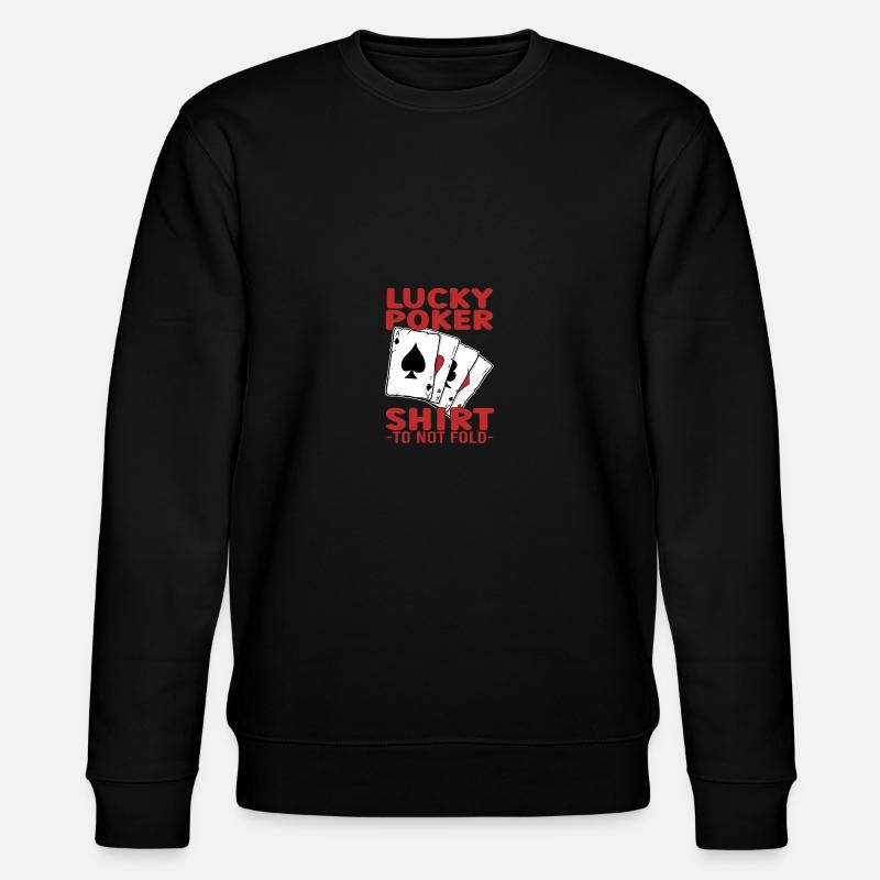 Lucky Poker - Stanley/Stella Unisex Bio-Sweatshirt CHANGER  - Schwarz