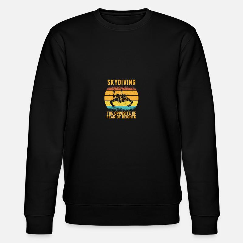 Skydiving Parachuting Skydive Skydiver - Stanley/Stella Unisex Bio-Sweatshirt CHANGER  - Schwarz