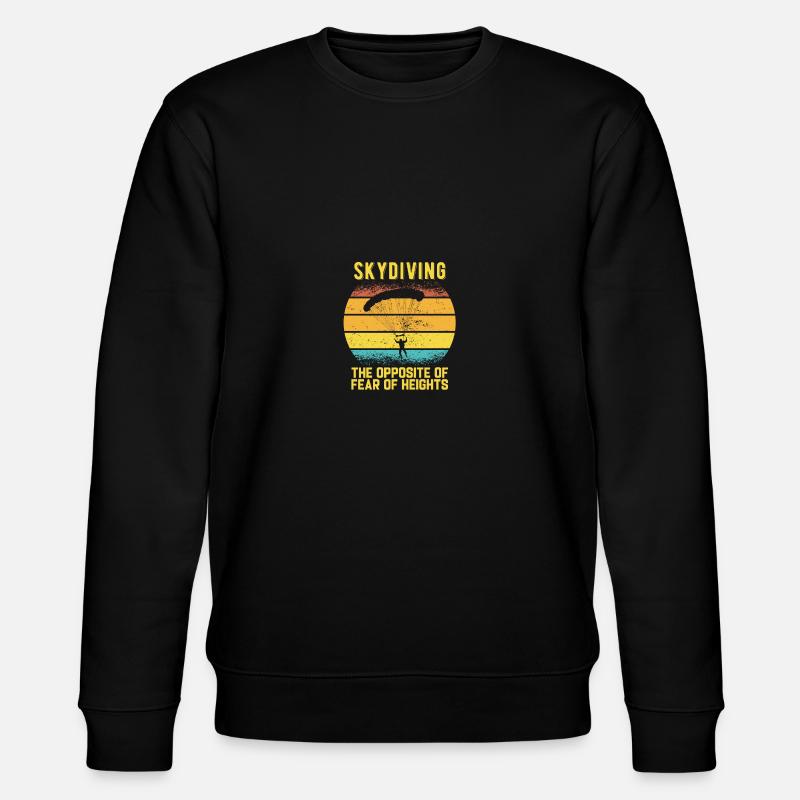 Skydiving Parachuting Skydive Skydiver - Stanley/Stella Unisex Bio-Sweatshirt CHANGER  - Schwarz