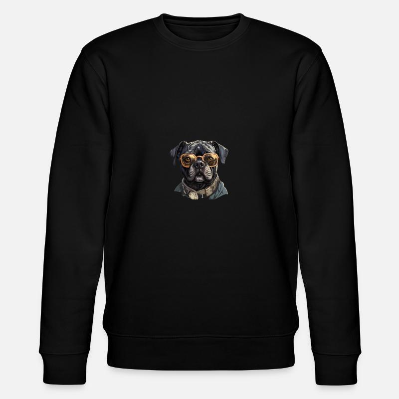 Carlin avec lunettes de soleil - Sweat bio CHANGER Stanley/Stella Unisexe - noir