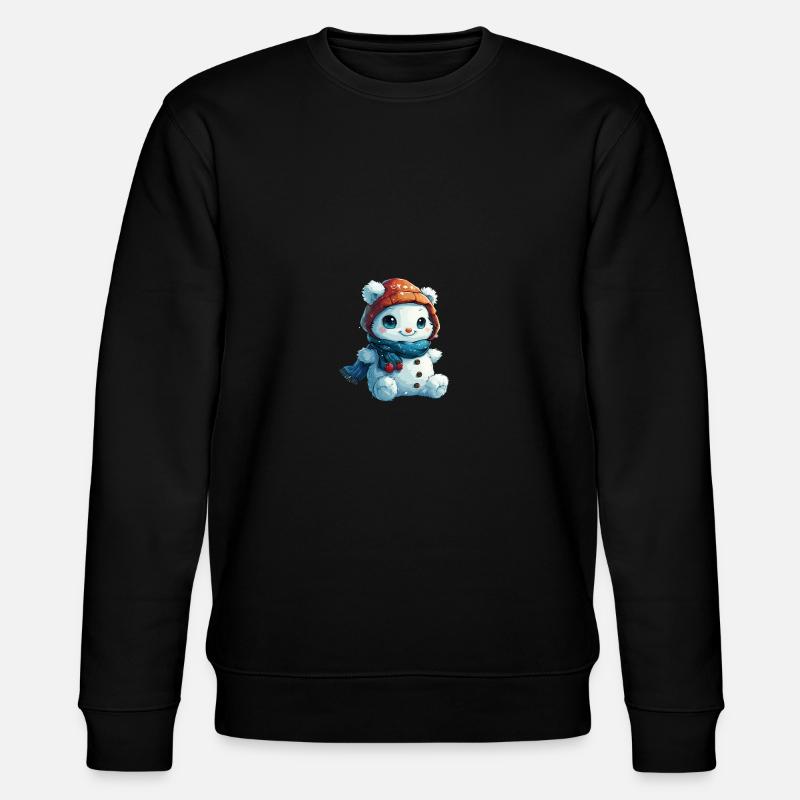 Schneemann für Kinder - Stanley/Stella Unisex Bio-Sweatshirt CHANGER  - Schwarz