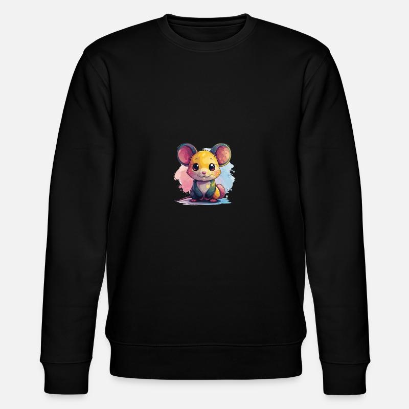 Kinder Maus - Stanley/Stella Unisex Bio-Sweatshirt CHANGER  - Schwarz