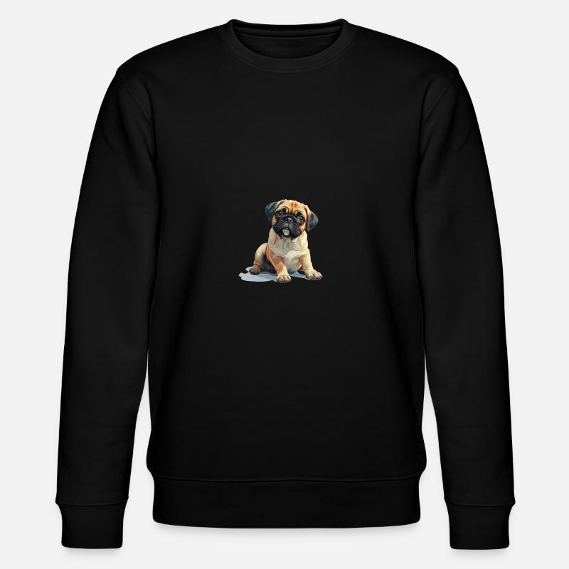 Mignon petit carlin - Sweat bio CHANGER Stanley/Stella Unisexe - noir