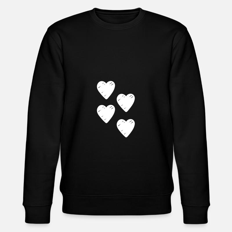 Idée cadeau heart pattern - Sweat bio CHANGER Stanley/Stella Unisexe - noir
