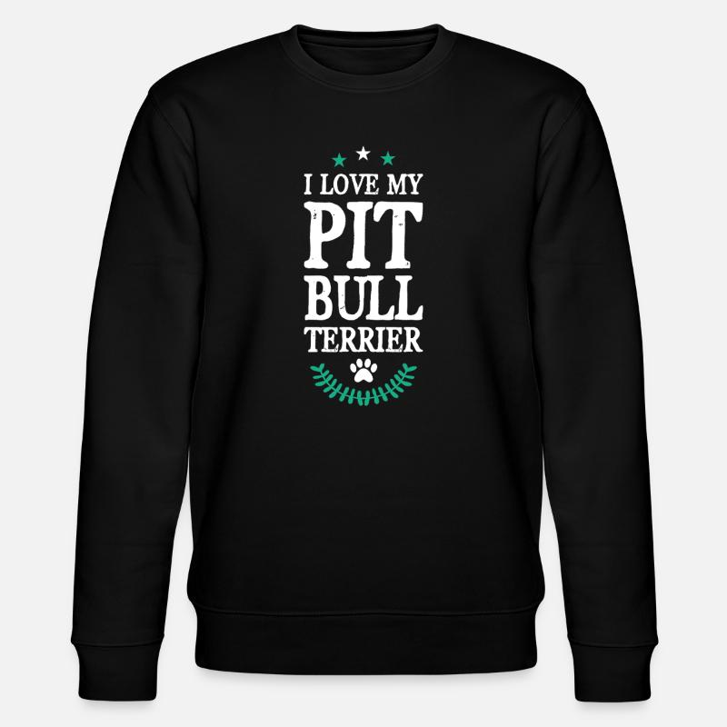 PIT_BULL_TERRIER - Sweat bio CHANGER Stanley/Stella Unisexe - noir