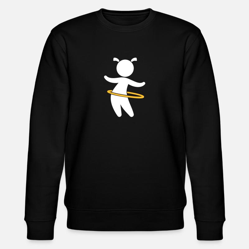 Child Playing With Hoolahoop - Stanley/Stella CHANGER Unisex Organic Sweatshirt - black