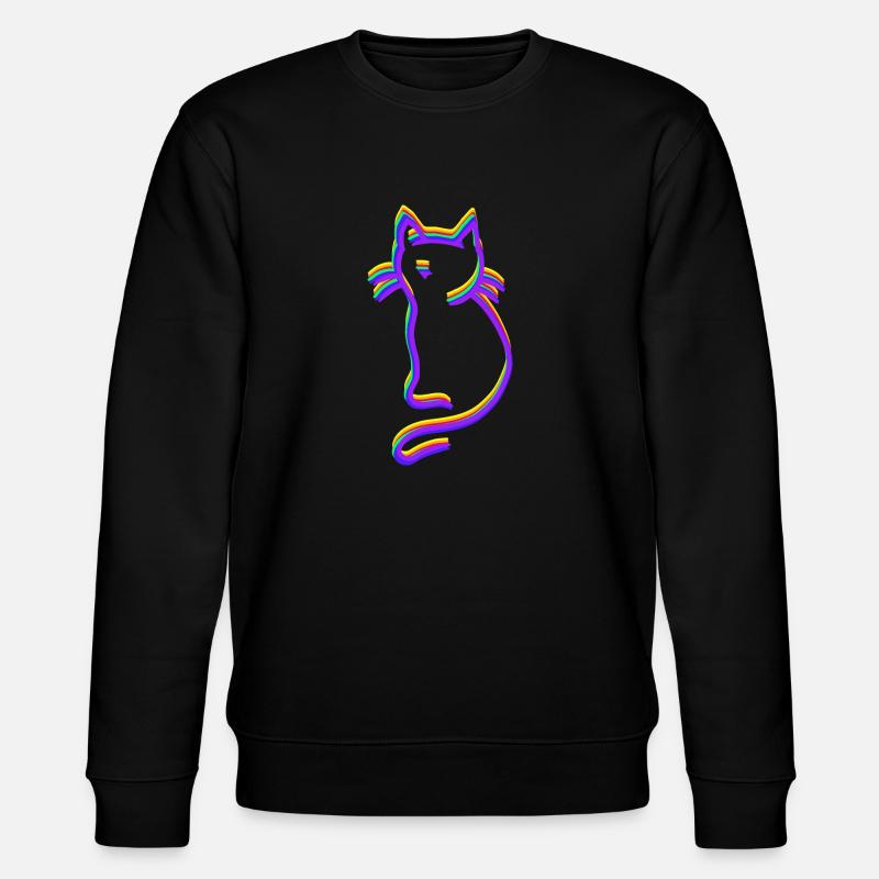 Chat arc-en-ciel LGBT - Sweat bio CHANGER Stanley/Stella Unisexe - noir