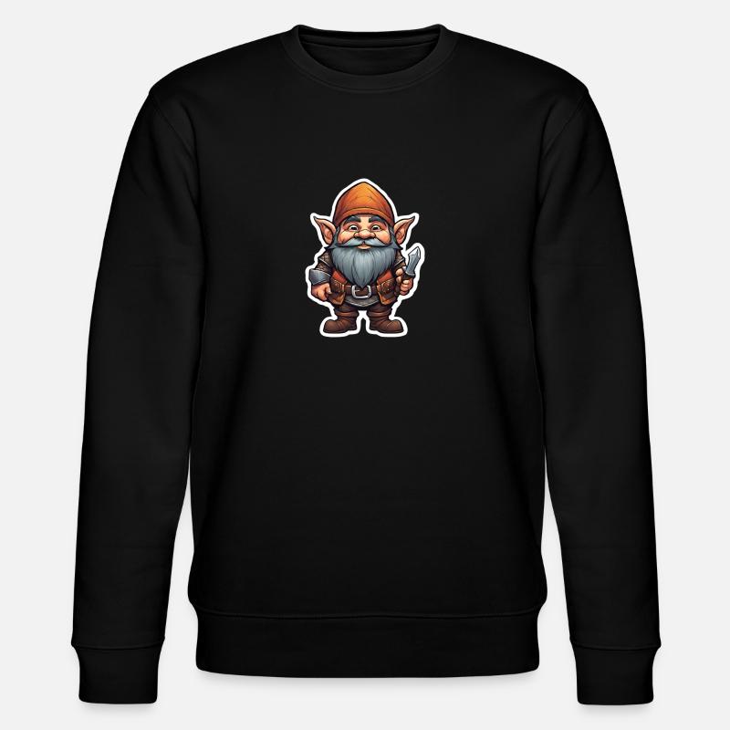 Mischievous Dwarven Warrior - Stanley/Stella CHANGER Unisex Organic Sweatshirt - black