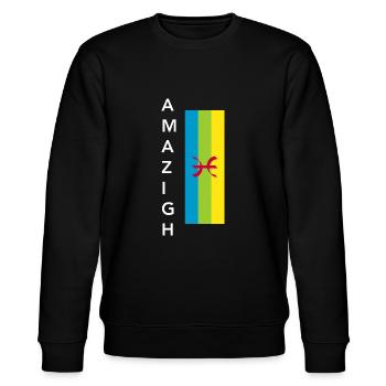 Amazigh - Stanley/Stella CHANGER Unisex Organic Sweatshirt - black - Front - Nik (191cm) & Marisol (170cm)