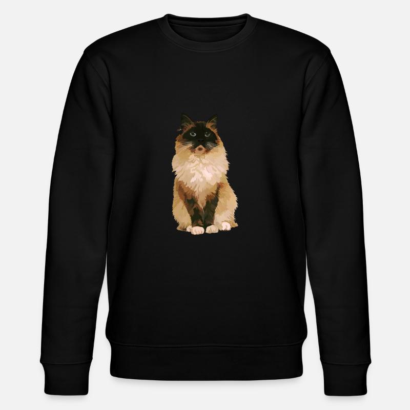 Ragdoll-Katze 1 - Stanley/Stella Unisex Bio-Sweatshirt CHANGER  - Schwarz