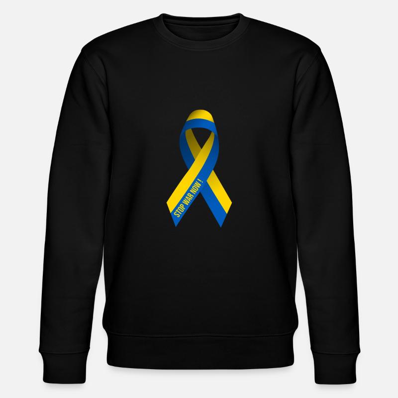 Stop War In Ukraine - Stanley/Stella Unisex Bio-Sweatshirt CHANGER  - Schwarz