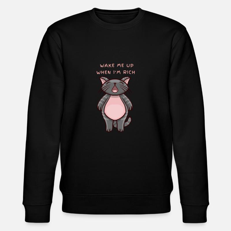 RÉVEILLEZ-MOI QUAND JE SUIS RICHE - Sweat bio CHANGER Stanley/Stella Unisexe - noir
