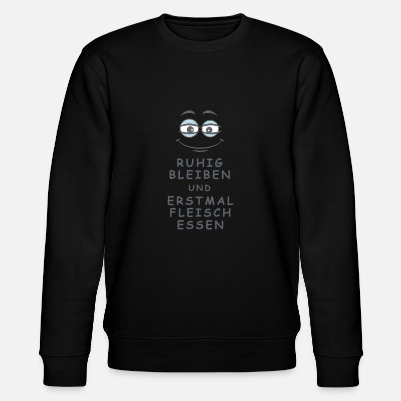 Fleisch essen - Stanley/Stella Unisex Bio-Sweatshirt CHANGER  - Schwarz