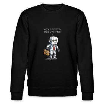 KI als Mitarbeiter des Jahres - Stanley/Stella Unisex Bio-Sweatshirt CHANGER  - Schwarz - Vorne - Nik (191cm) & Marisol (170cm)