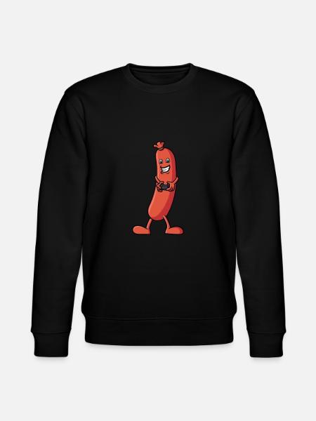 A sausage that gambles - Stanley/Stella CHANGER Unisex Organic Sweatshirt - black