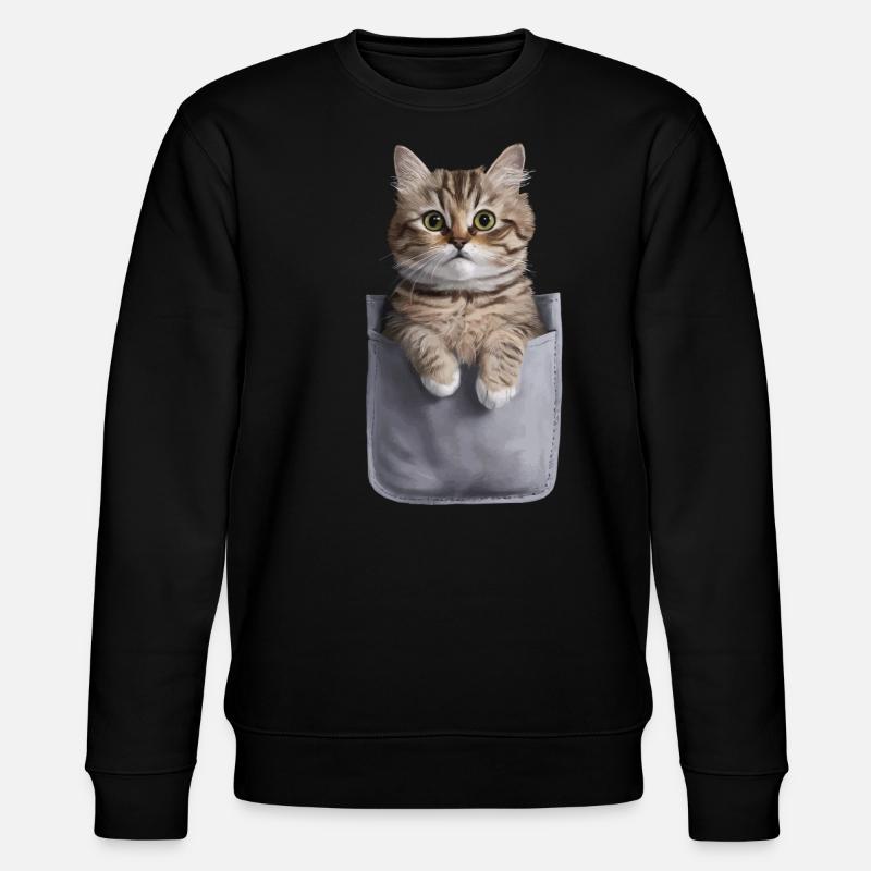 Ragdoll-Katze in der Tasche Geschenk - Stanley/Stella Unisex Bio-Sweatshirt CHANGER  - Schwarz