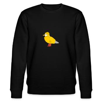 Seagull in the Frisian ore - Stanley/Stella CHANGER Unisex Organic Sweatshirt - black - Front - Nik (191cm) & Marisol (170cm)