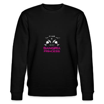 Sangria Princess und Malle Insel liebe - Stanley/Stella Unisex Bio-Sweatshirt CHANGER  - Schwarz - Vorne - Nik (191cm) & Marisol (170cm)