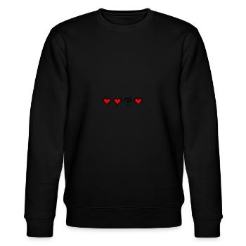 Drei Herzen ein Fragezeichen - Stanley/Stella Unisex Bio-Sweatshirt CHANGER  - Schwarz - Vorne - Nik (191cm) & Marisol (170cm)