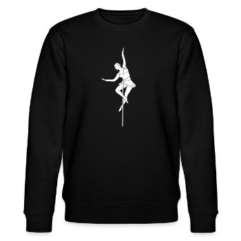 Pole Dance Figure - Ballerina - Stanley/Stella CHANGER Unisex Organic Sweatshirt - black - Front - Nik (191cm) & Marisol (170cm)