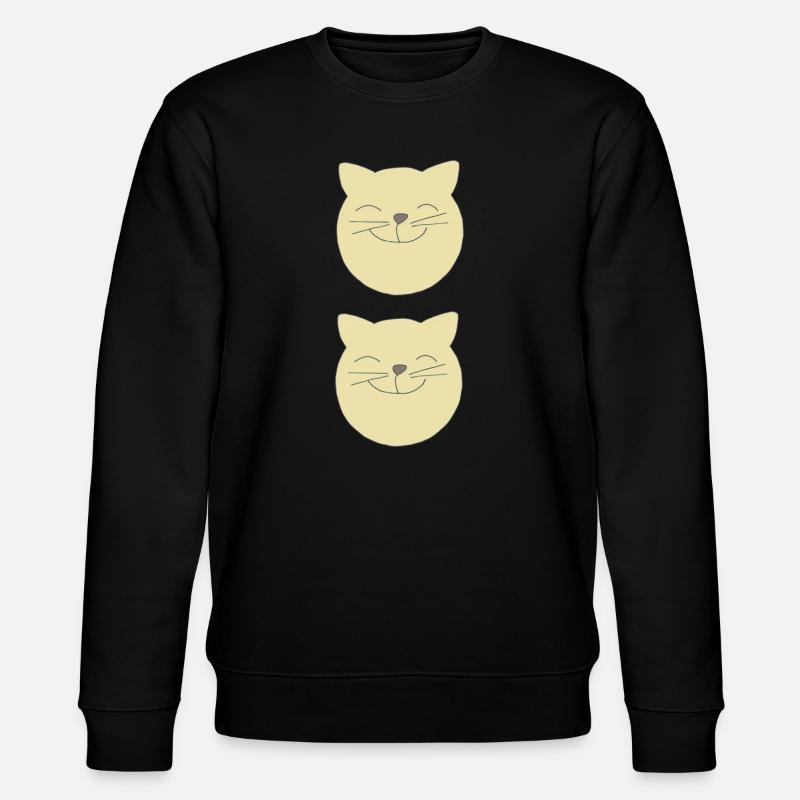 Katzen doppelt - Stanley/Stella Unisex Bio-Sweatshirt CHANGER  - Schwarz