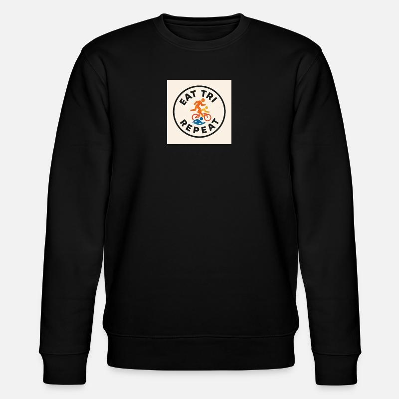 ESSEN SIE TRI REPEAT - Stanley/Stella Unisex Bio-Sweatshirt CHANGER  - Schwarz