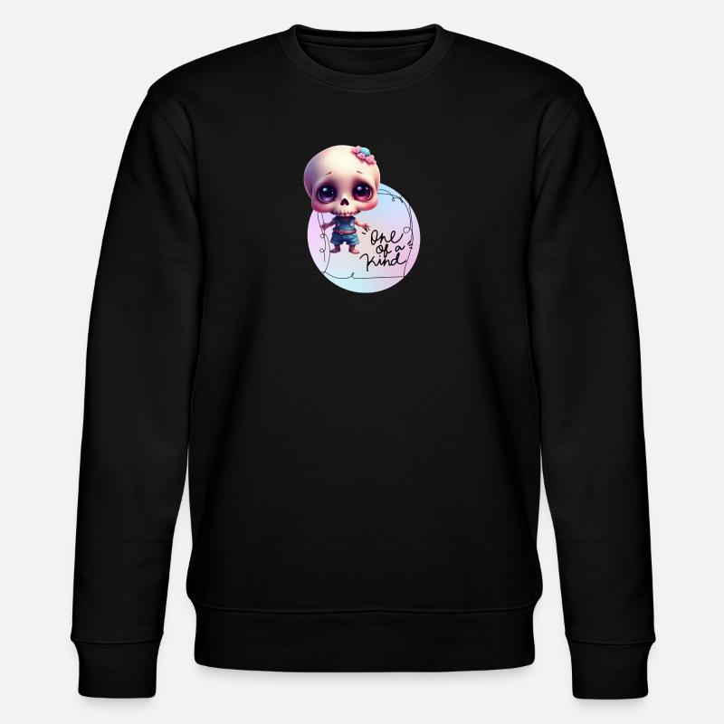 Skelettchen "Einzigartig"  - Stanley/Stella Unisex Bio-Sweatshirt CHANGER  - Schwarz
