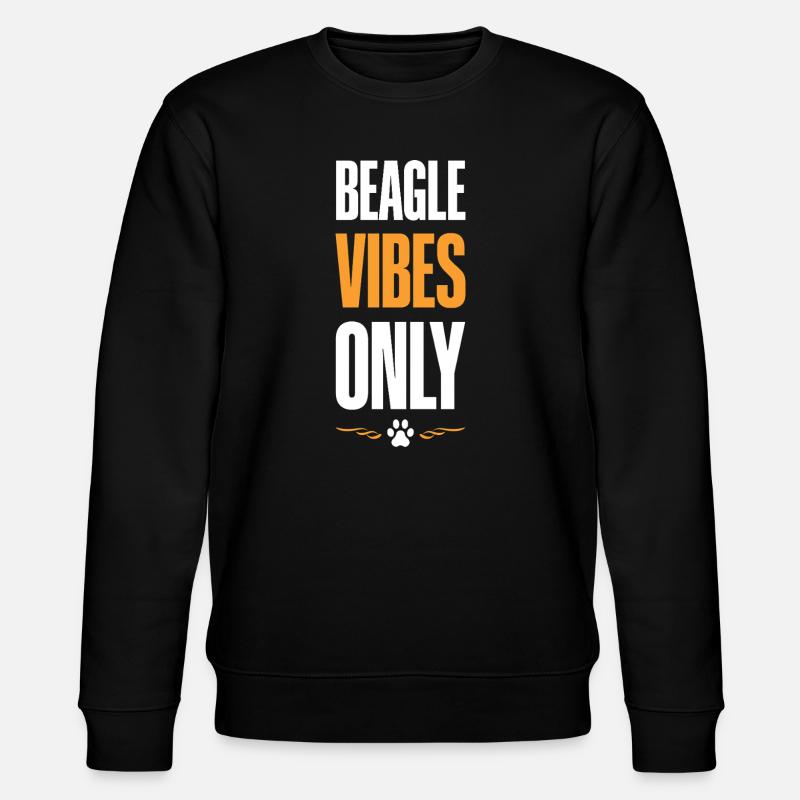 Beagle Vibes Only Good Mood - Stanley/Stella CHANGER Unisex Organic Sweatshirt - black