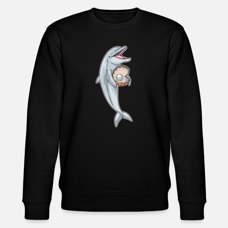 Delfin Perle - Stanley/Stella Unisex Bio-Sweatshirt CHANGER  - Schwarz
