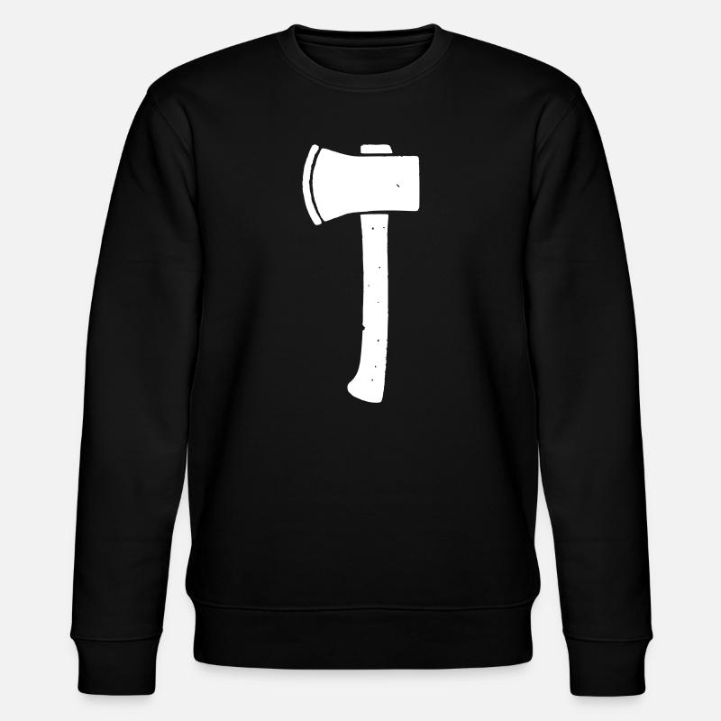 Axe Hatchet Tool Vector - Stanley/Stella CHANGER Unisex Organic Sweatshirt - black