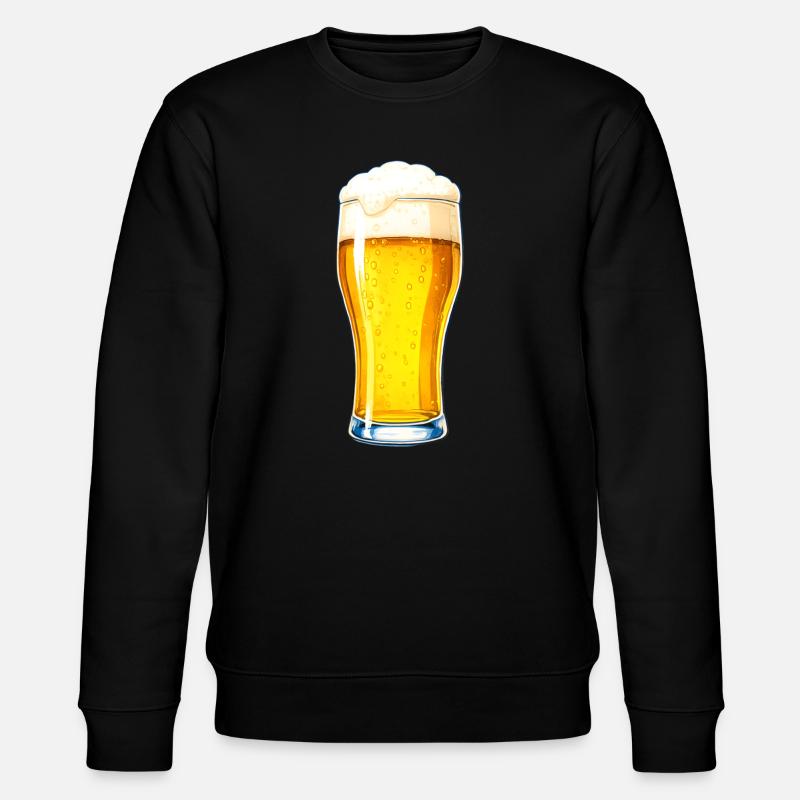 Bierglas-Illustration - Stanley/Stella Unisex Bio-Sweatshirt CHANGER  - Schwarz