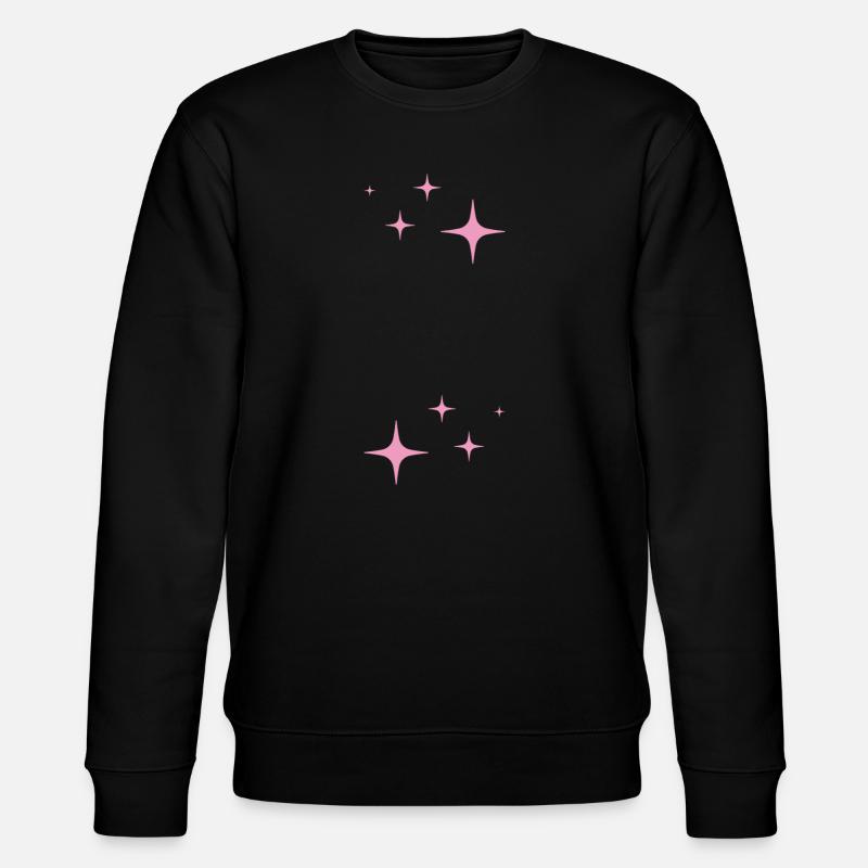 Funkeln Glitzer Sterne - Stanley/Stella Unisex Bio-Sweatshirt CHANGER  - Schwarz