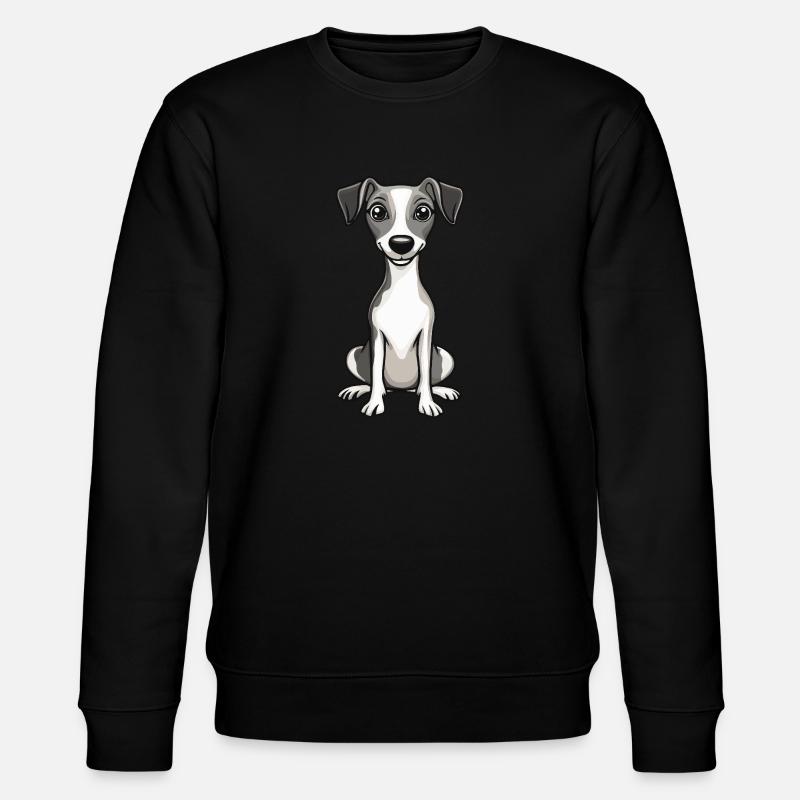 Whippet Hund Niedlich - Stanley/Stella Unisex Bio-Sweatshirt CHANGER  - Schwarz