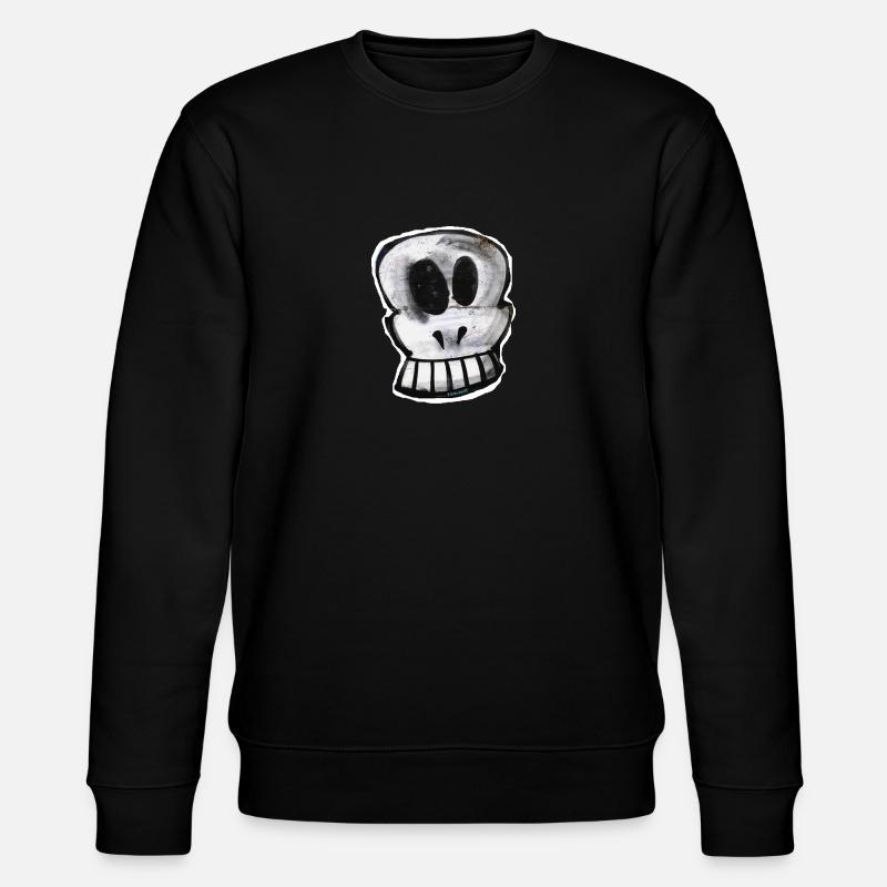 TOMZOFF Schädel Skull - Stanley/Stella Unisex Bio-Sweatshirt CHANGER  - Schwarz