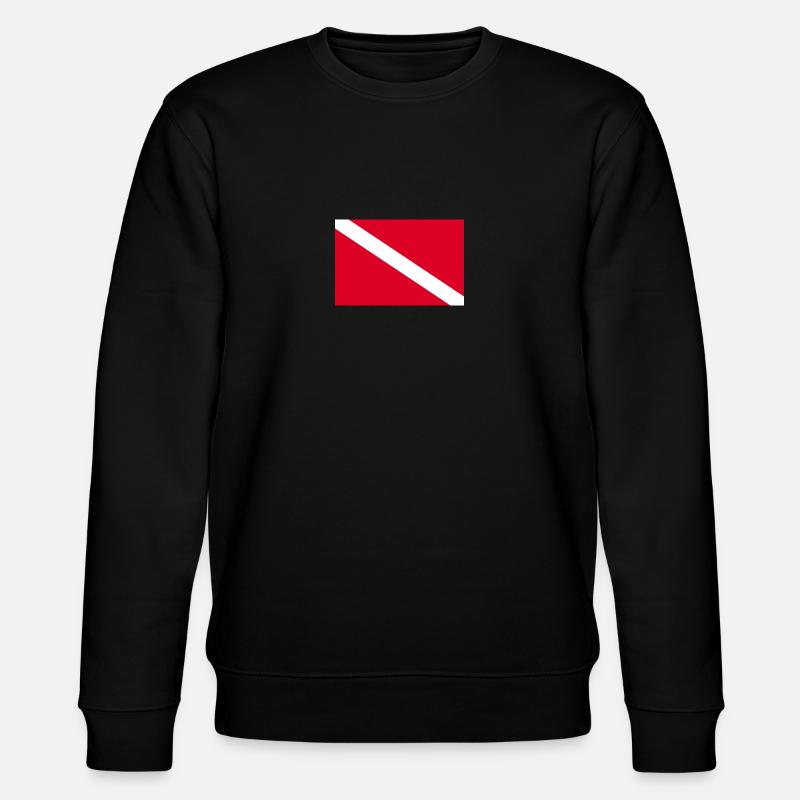 tauchen-Flagge - Stanley/Stella Unisex Bio-Sweatshirt CHANGER  - Schwarz