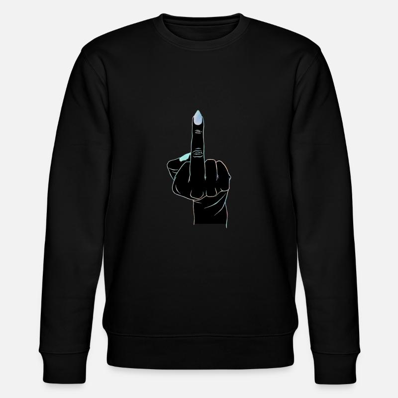 Eingehängter Finger - Stanley/Stella Unisex Bio-Sweatshirt CHANGER  - Schwarz