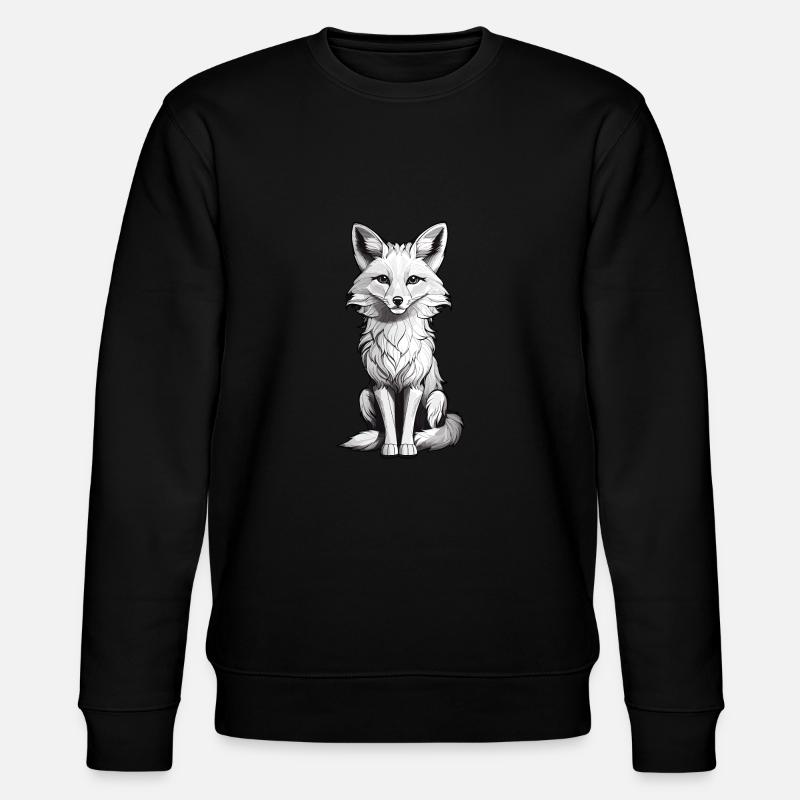 Niedlicher Fuchs Waldtier - Stanley/Stella Unisex Bio-Sweatshirt CHANGER  - Schwarz