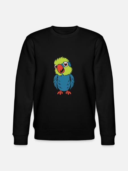 Humor lilla papegoja - Ekologisk sweatshirt CHANGER unisex från Stanley/Stella - svart