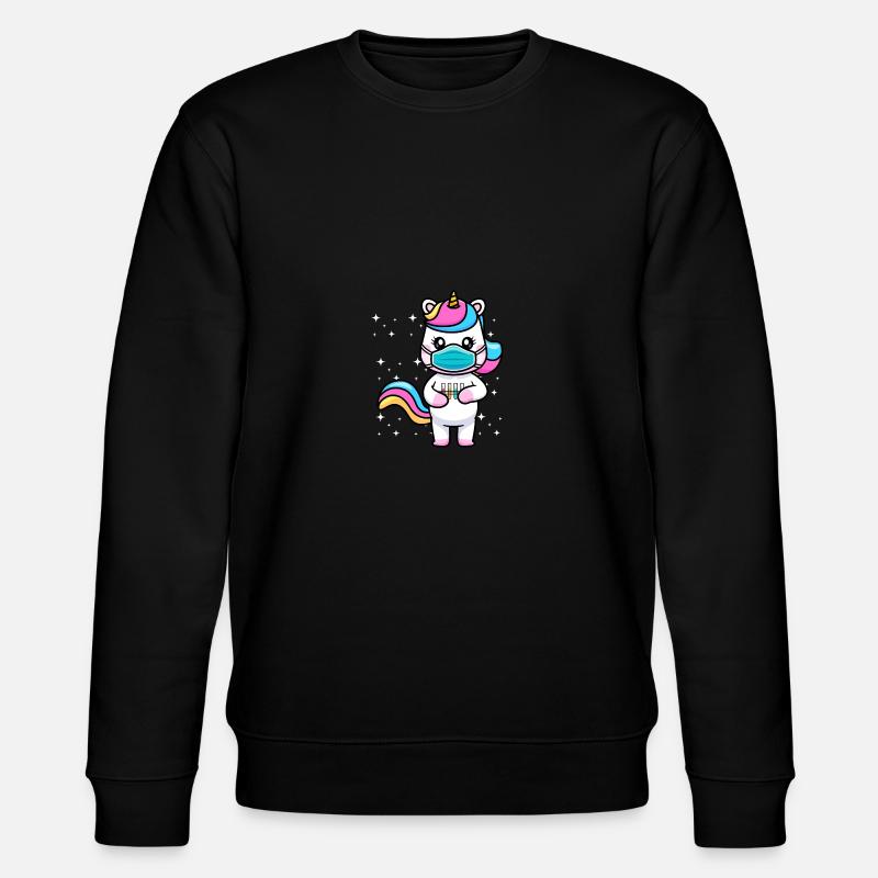 Chemie einhorn geschenkidee - Stanley/Stella Unisex Bio-Sweatshirt CHANGER  - Schwarz